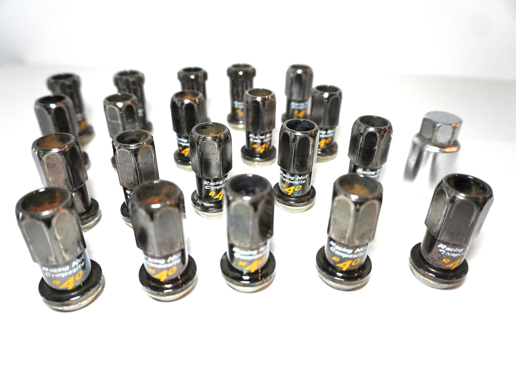 Used set of Project Kics R40 Extended Lug Nuts with Locks M12 x 1.50mm (Honda/Acura)