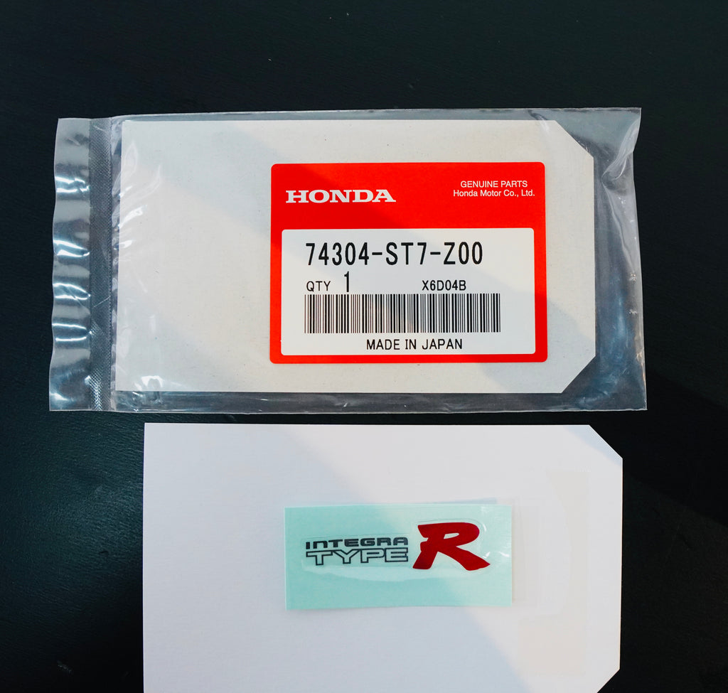 INTEGRA TYPE R OEM GENUINE STRUT BAR DECAL