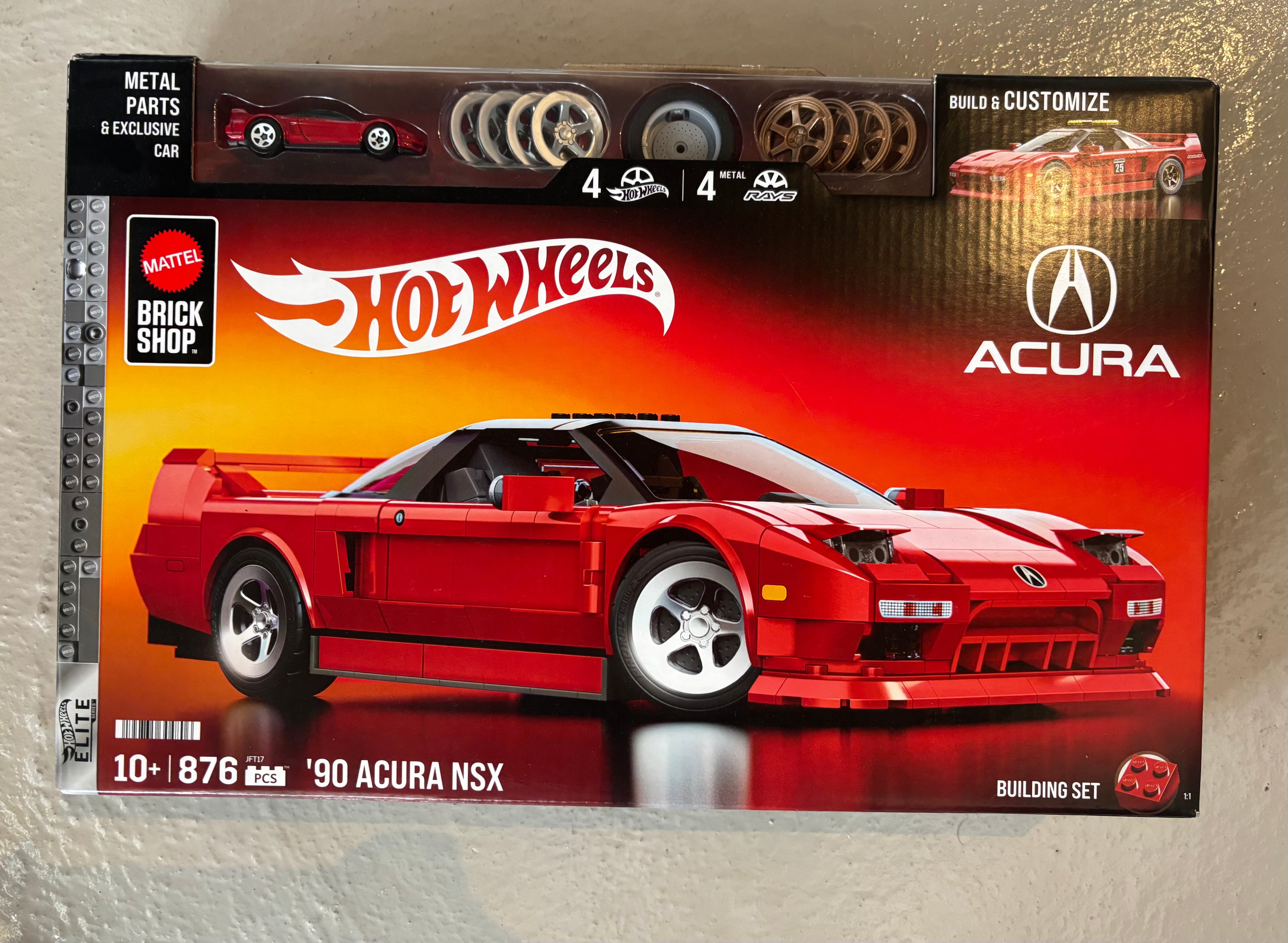 ACURA 1990 NSX HOT WHEELS BRICK BUILD SET