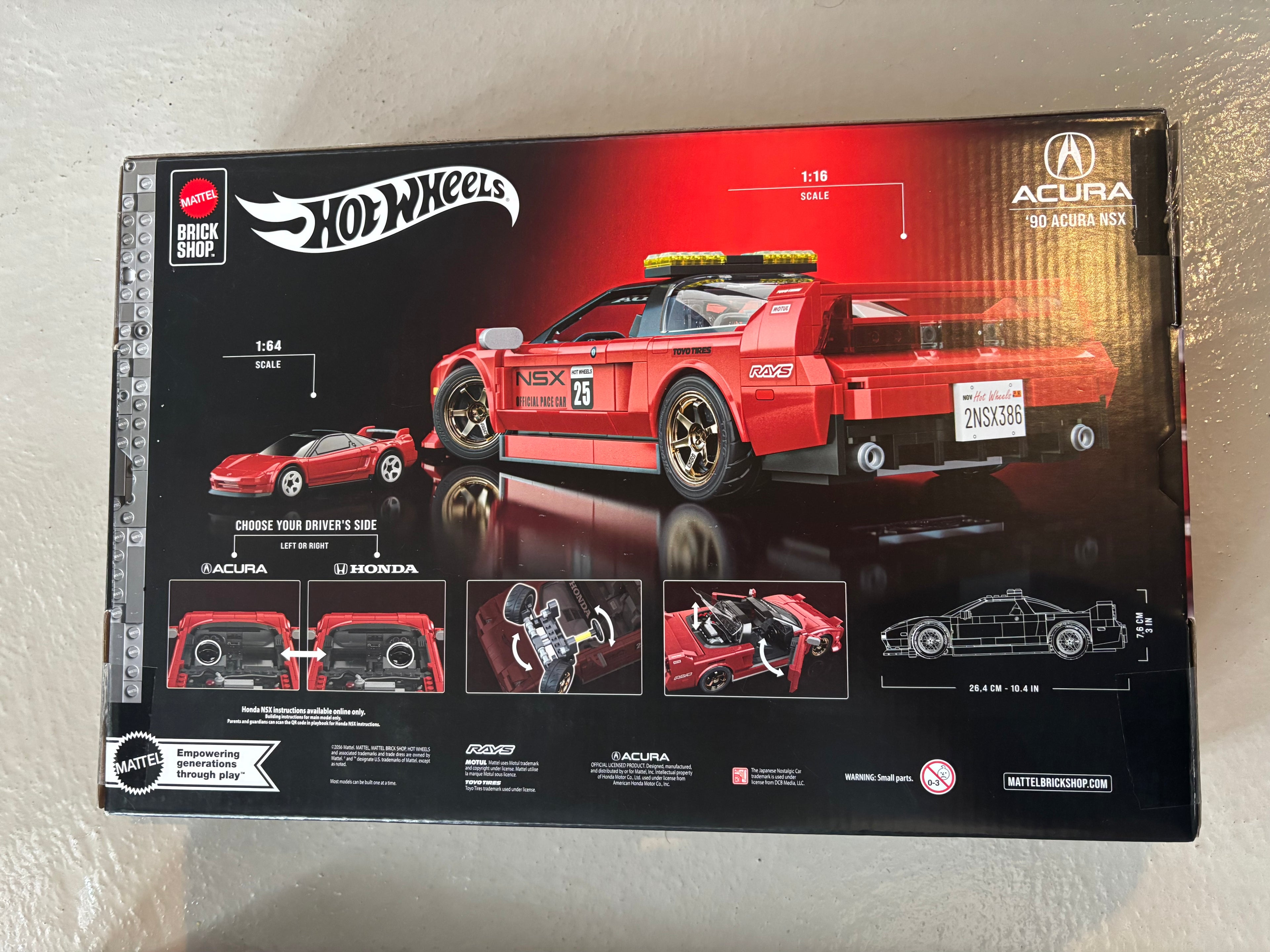 ACURA 1990 NSX HOT WHEELS BRICK BUILD SET